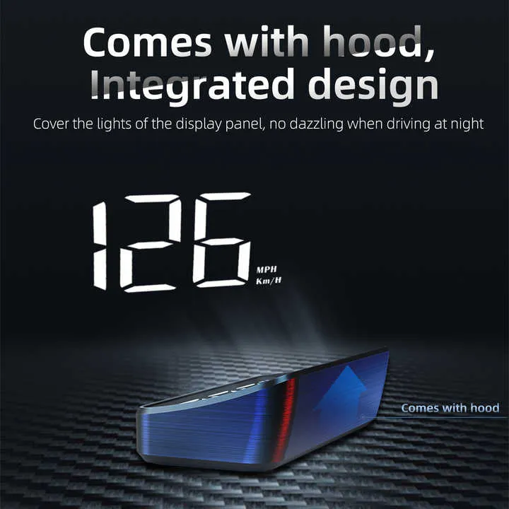 شاشة عرض أمامية M2 HUD GPS على الزجاج . M2 HUD GPS Head-up Display, Speedometer, Head-up