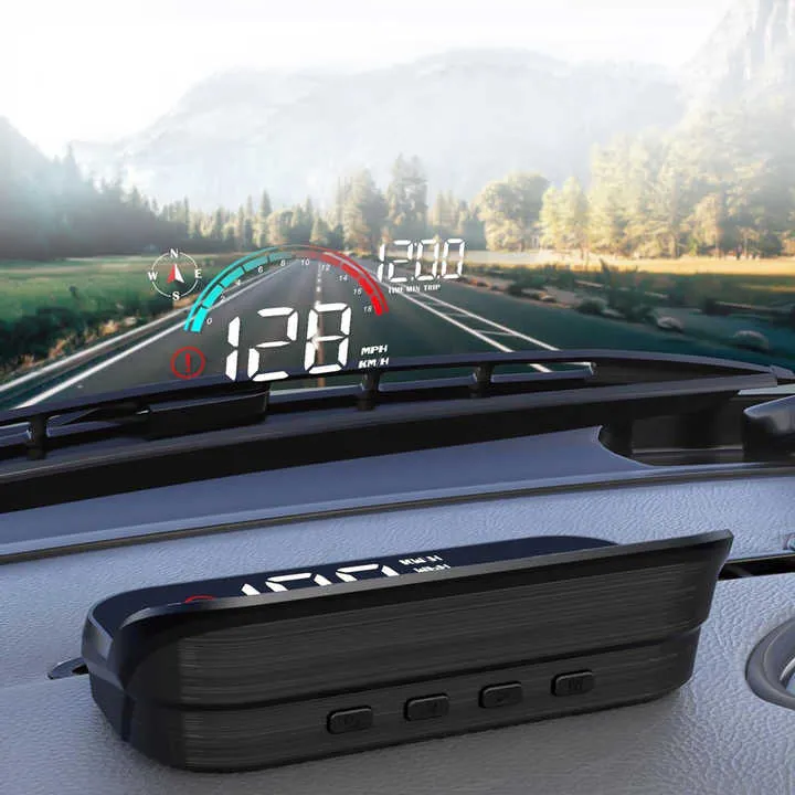 شاشة عرض أمامية للسيارة M22 مزودة بمقياس . M22 Car Head-Up Display with Digital GPS Speedometer