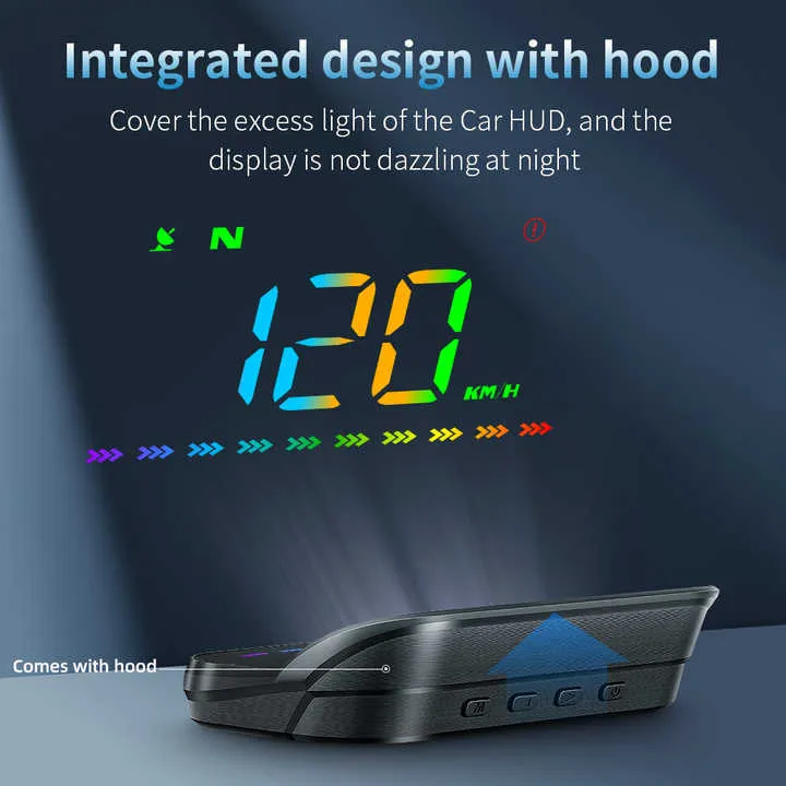 شاشة عرض على رأس عداد السرعة M23 gps . M23 GPS HUD Head Up Display Speedometer Car Speed