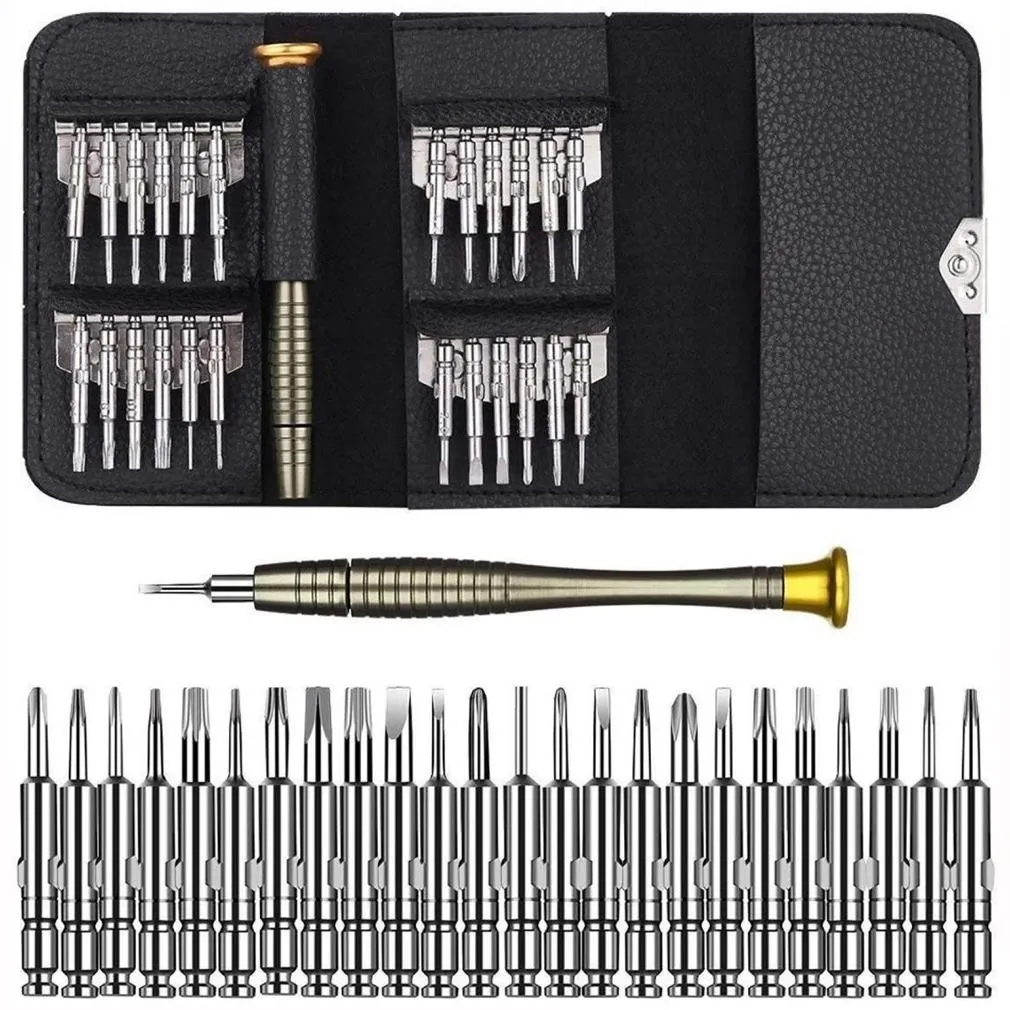 25-in-1 Multi-Purpose Precision Screwdriver Wallet Kit Repair Tools