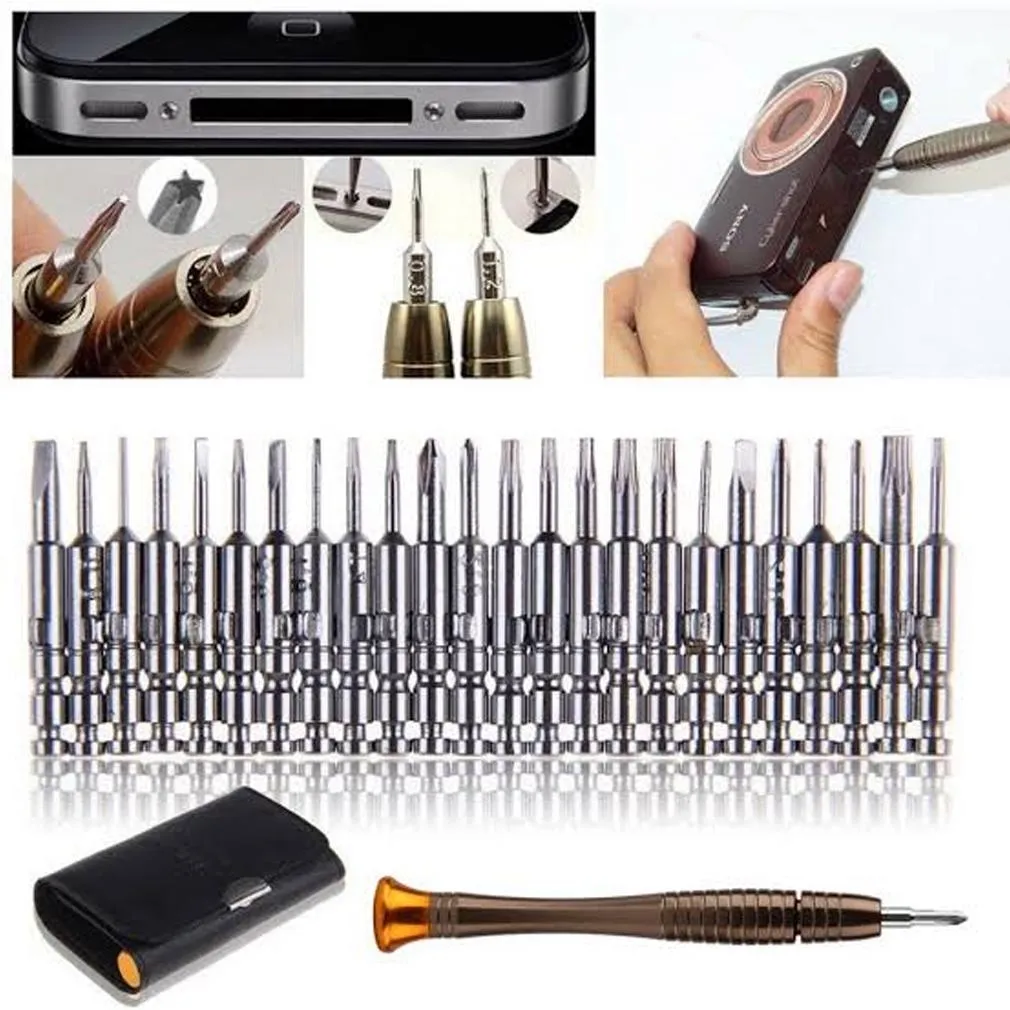 25-in-1 Multi-Purpose Precision Screwdriver Wallet Kit Repair Tools