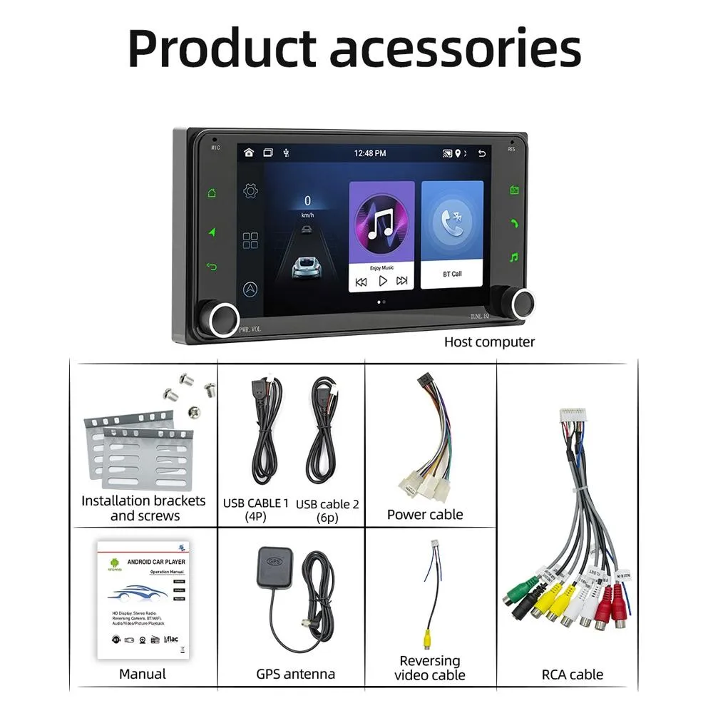 7 Inch Android Navigation For Toyota Corolla - Bluetooth Fm 1   32G