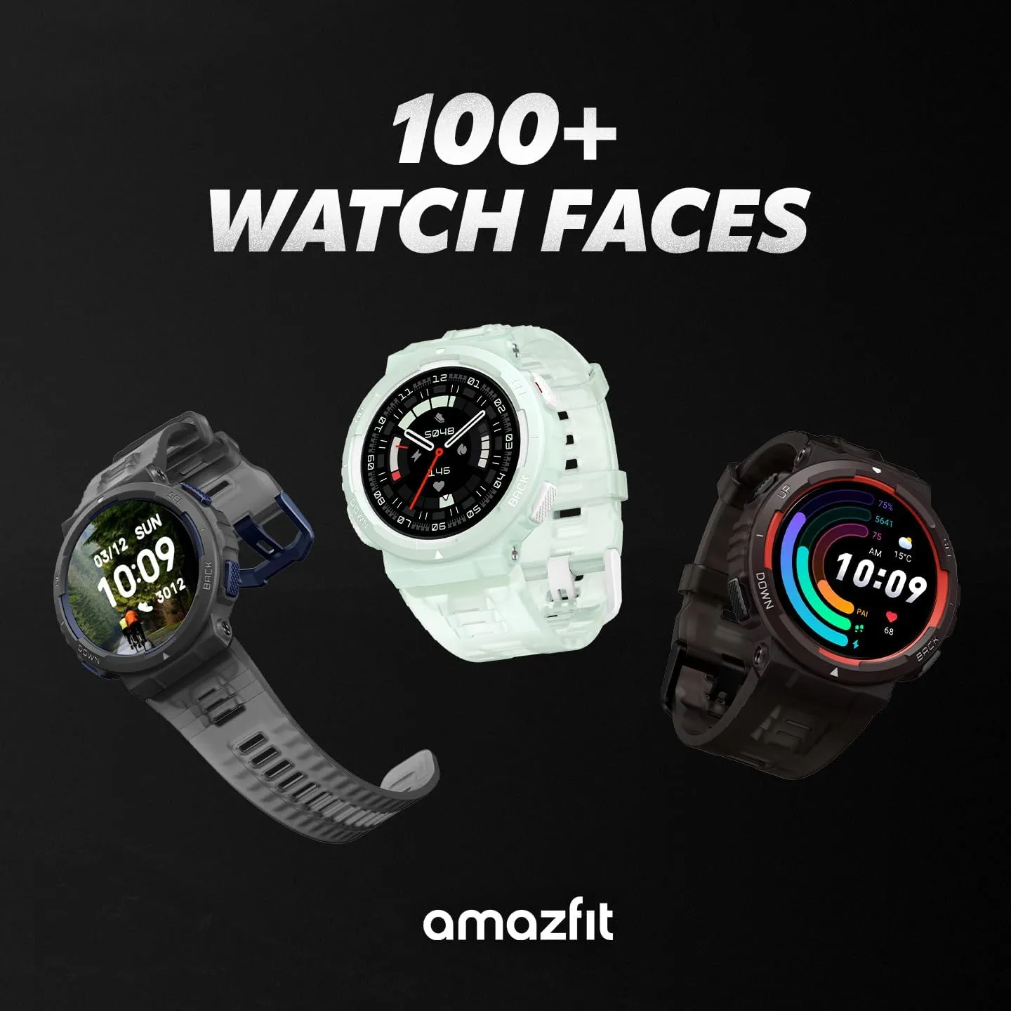 Amazfit Active Edge Smart Watch 46 mm, Rugged Sport & Fitness Watch, GPS, AI Health Coach for Outdoor, Workouts & Exercise, 16 Days Battery, 130  Sports Modes, Android iPhone Compatible, Lava Black