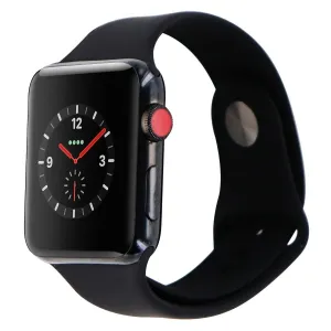 Apple Watch Series 3 Space Black Stainless Steel (GPS Cellular) 42mm Black Sport