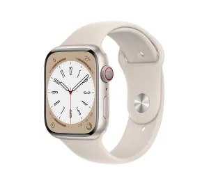 Apple Watch Series 8 GPS, 45mm Starlight Aluminium Case with Starlight Sport Band - Good