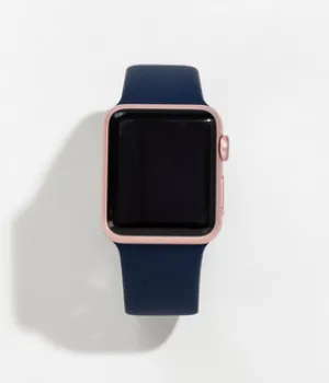 Assorted Solid Color Apple Watch Bands Black, Purple or Navy