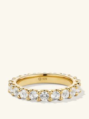 Aurora lab grown sapphire eternity ring