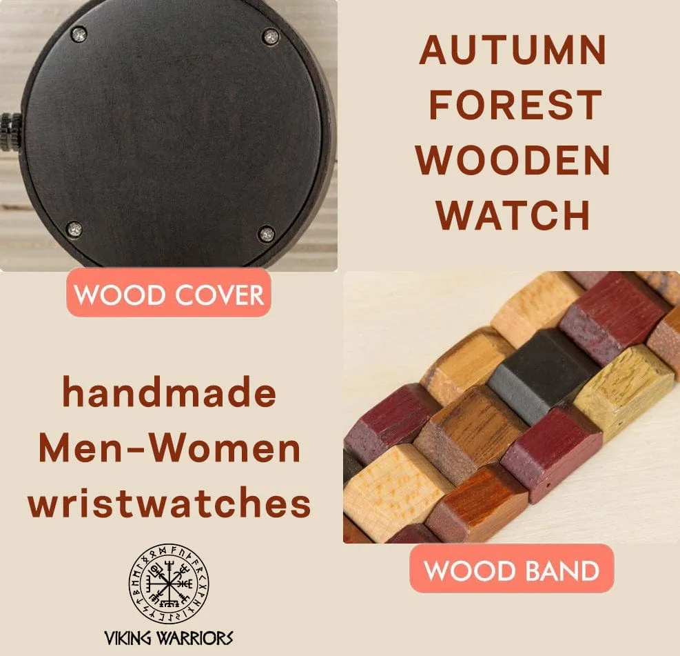 Autumn Forest Men - Women Wood Wristwatches