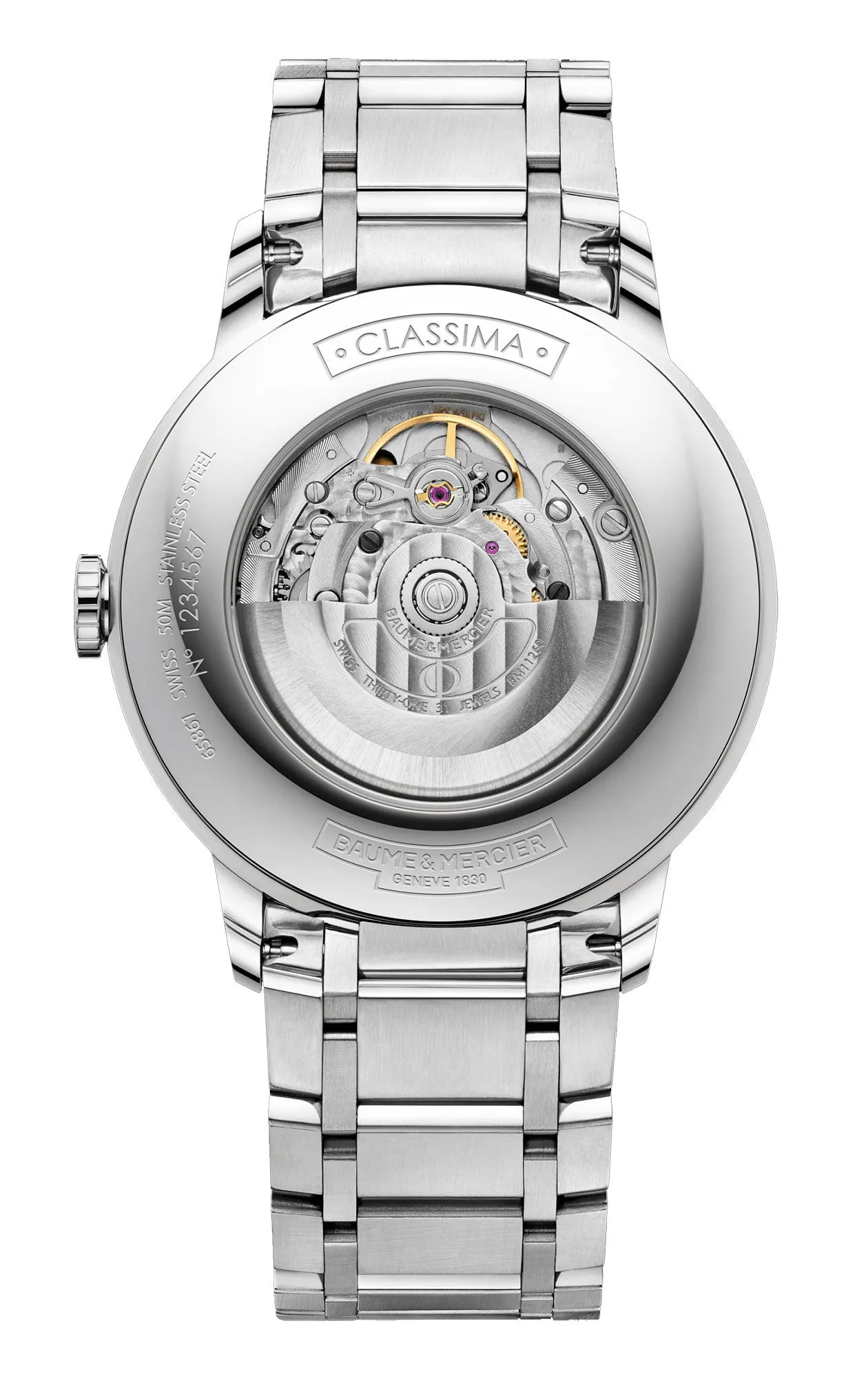 Baume & Mercier Classima Stainless Steel Automatic Blue Dial Date Mens Watch M0A10481
