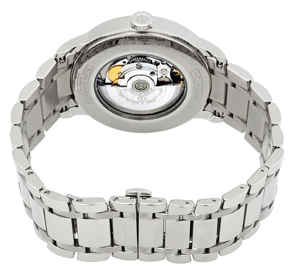 Baume & Mercier Classima Stainless Steel Automatic Blue Dial Date Mens Watch M0A10481