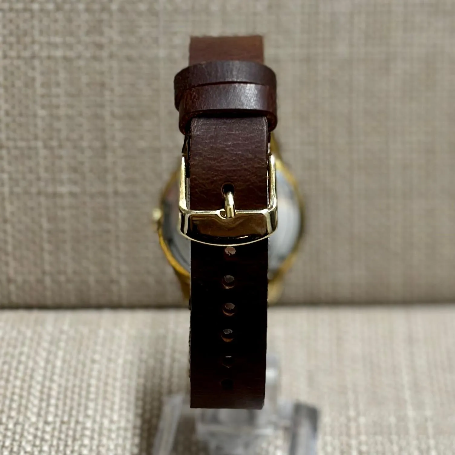 Benrus c. 1950s Gold Men's Watch w/ Unique Aged Tropical Dial - $4K APR w/ COA!!