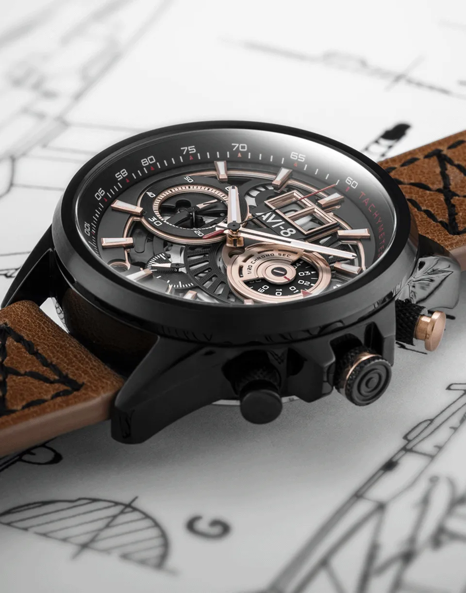 Black and Brown Hawker Harrier II Watch