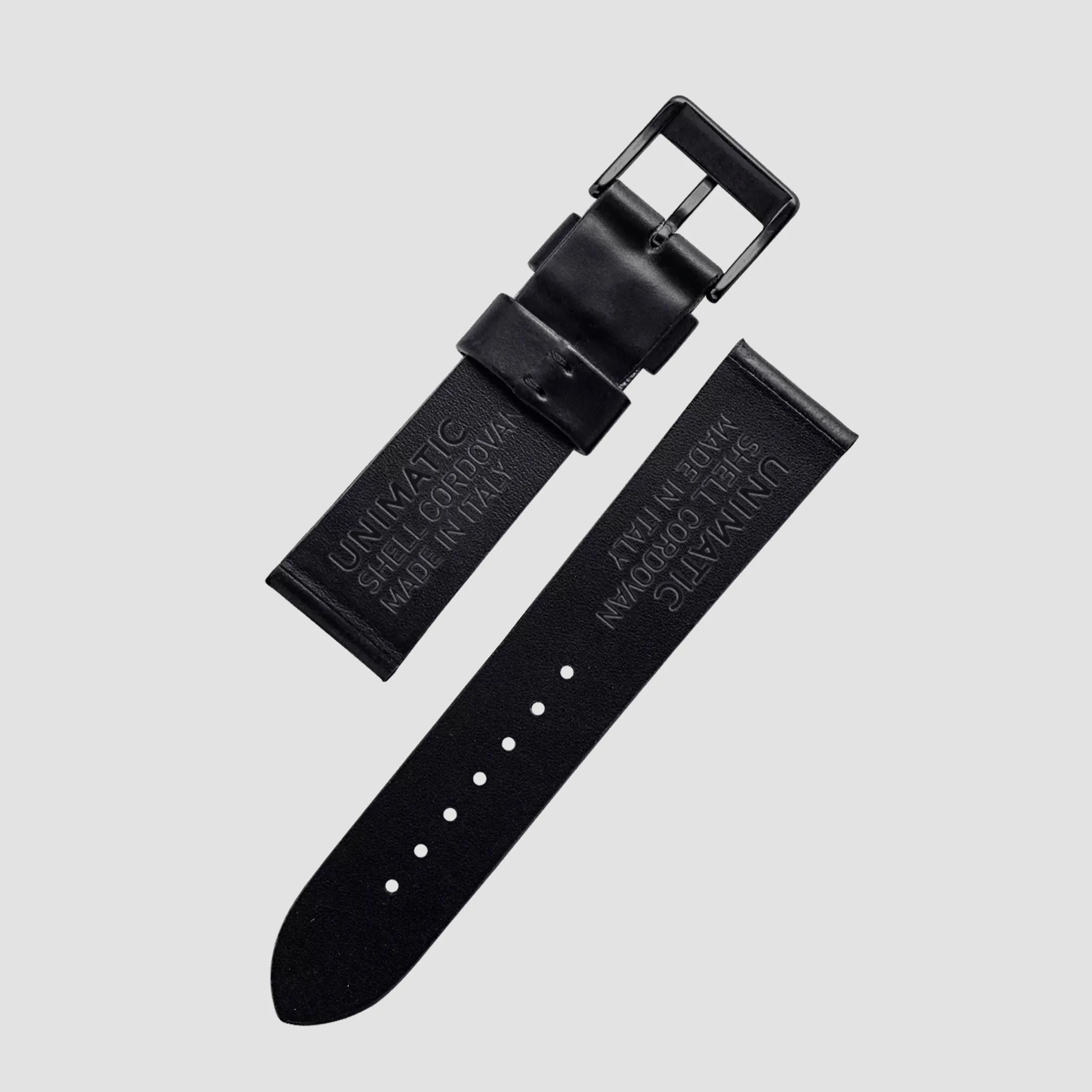 Black Shell Cordovan 2 pcs Blackened Steel set