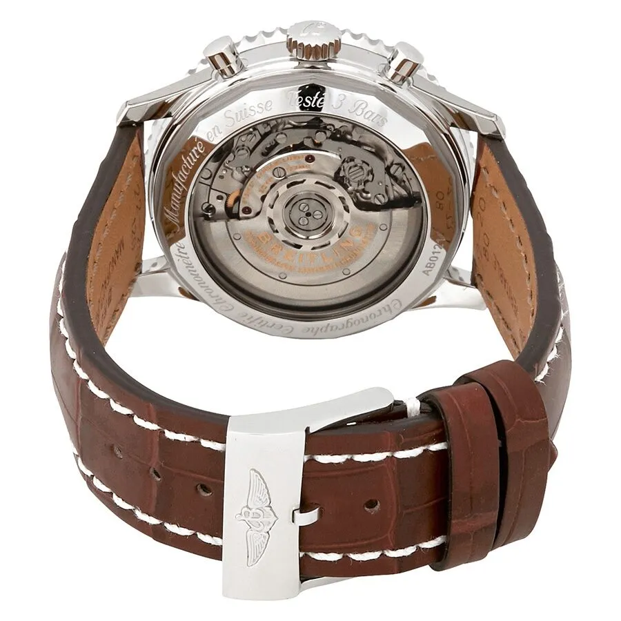 Breitling Navitimer 1 Chronograph Automatic Chronometer Silver Dial Men's Watch AB0121211G1P1