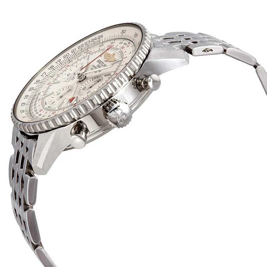 Breitling Navitimer GMT Silver Dial Stainless Steel Men's Watch AB044121/G783SS AB044121/G783-453A