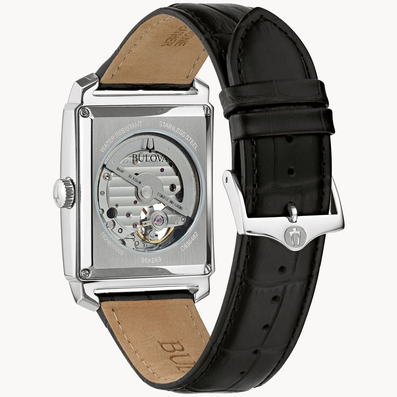 Bulova 96A269 Sutton Black Leather Strap Men Watches