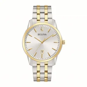 Bulova Sutton Watch with Round Dial and Stainless Steel Bracelet. 98B385