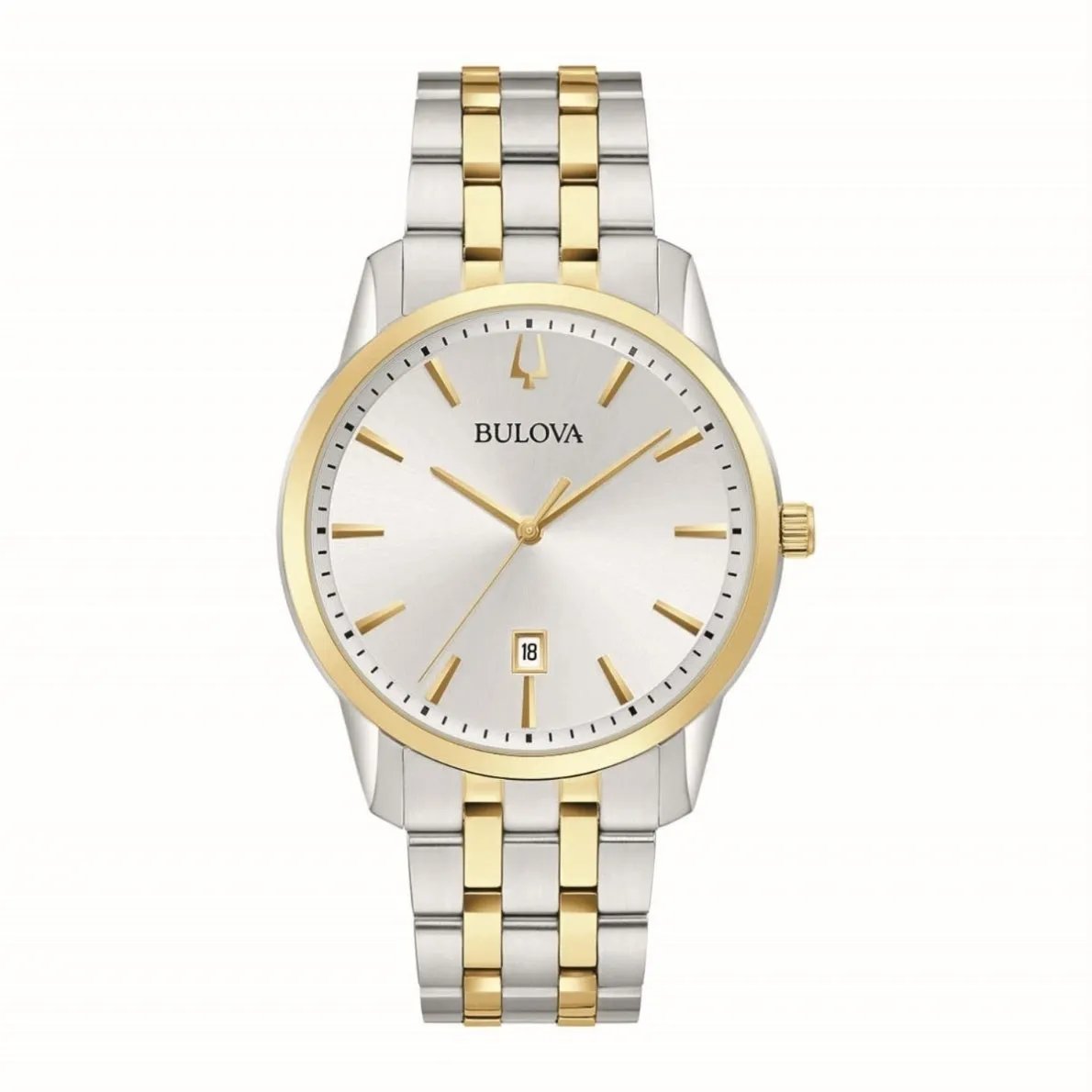 Bulova Sutton Watch with Round Dial and Stainless Steel Bracelet. 98B385