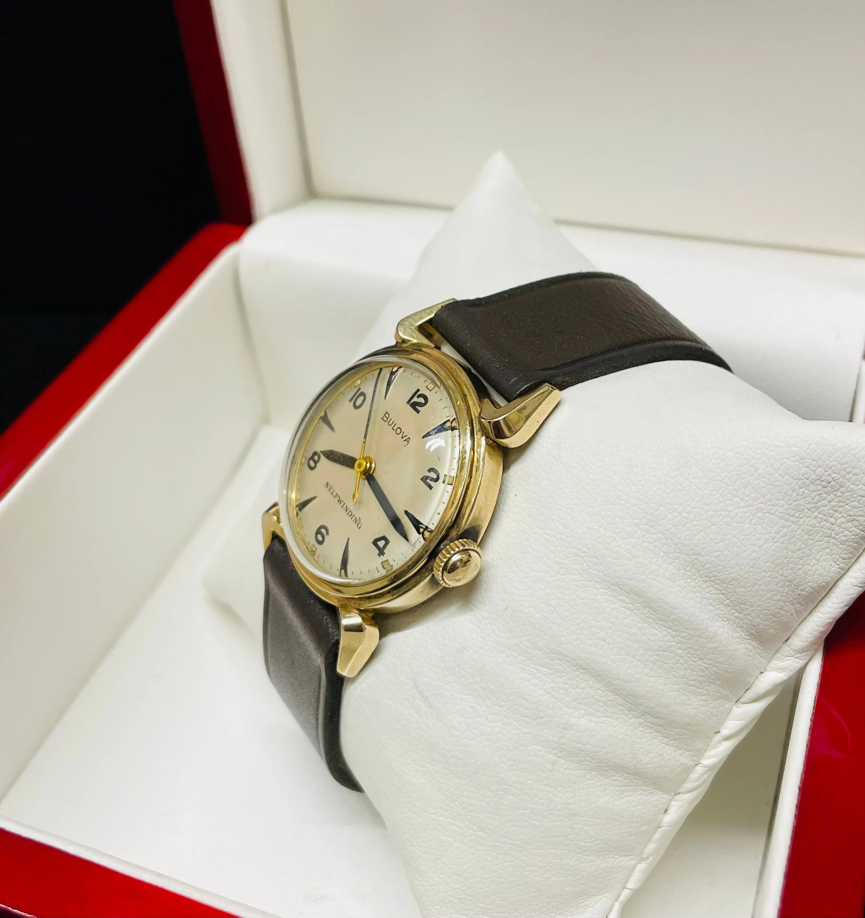 BULOVA VINTAGE RARE 1940'S FINE.CO MEN'S SOLID RGP WRISTWATCH - $6K APR w/ COA!