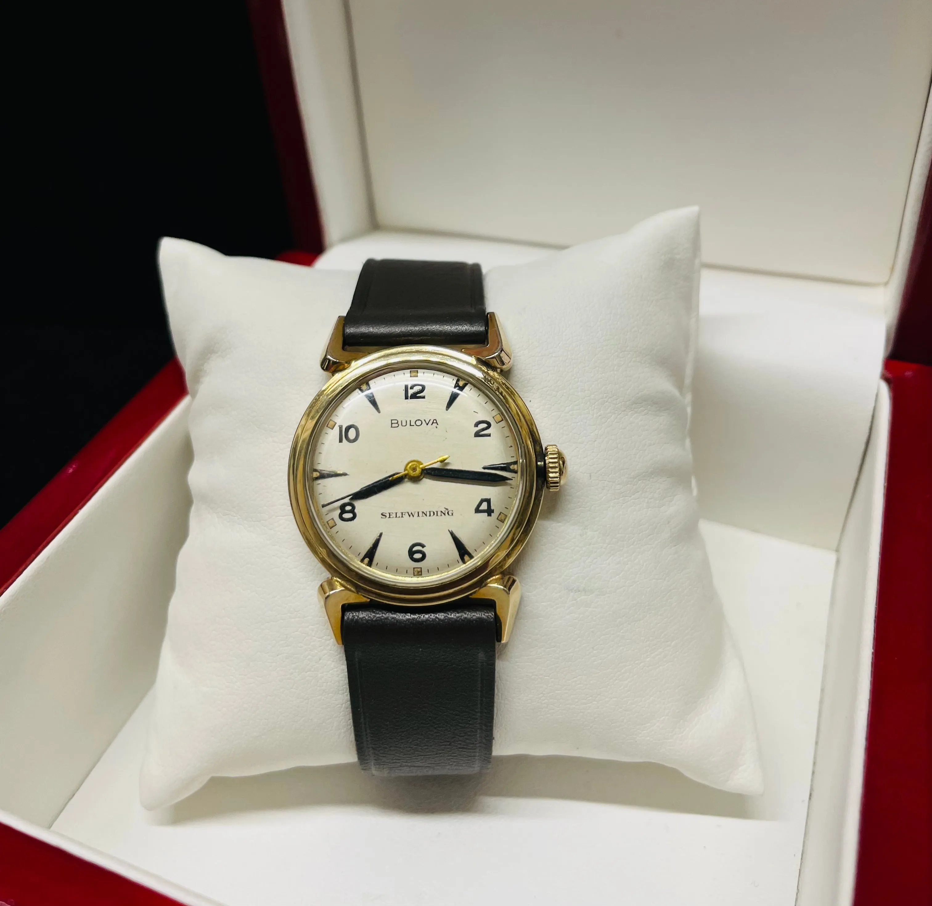 BULOVA VINTAGE RARE 1940'S FINE.CO MEN'S SOLID RGP WRISTWATCH - $6K APR w/ COA!