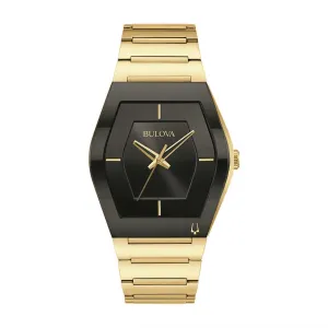 Bulova Watch with 40MM Black Tonneau Dial and Stainless Steel Bracelet. 97A164