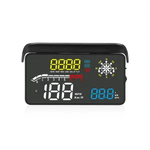 Car Obd2 Hud Head Up Display Gps Speed Meter With Speed Voltage And Water Temp Speed Alarm