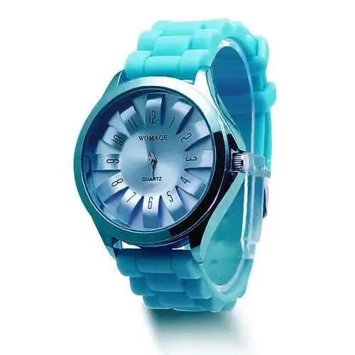 Casual Silicone Clock Jelly Band Flower Dial Sports Watch
