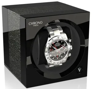CHRN One Watch Winder Bluetooth Argento High Gloss Black High Gloss