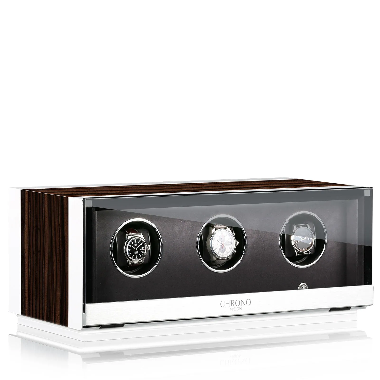 CHRN Watch Winder Ambiance III Ebony Silk White Silk