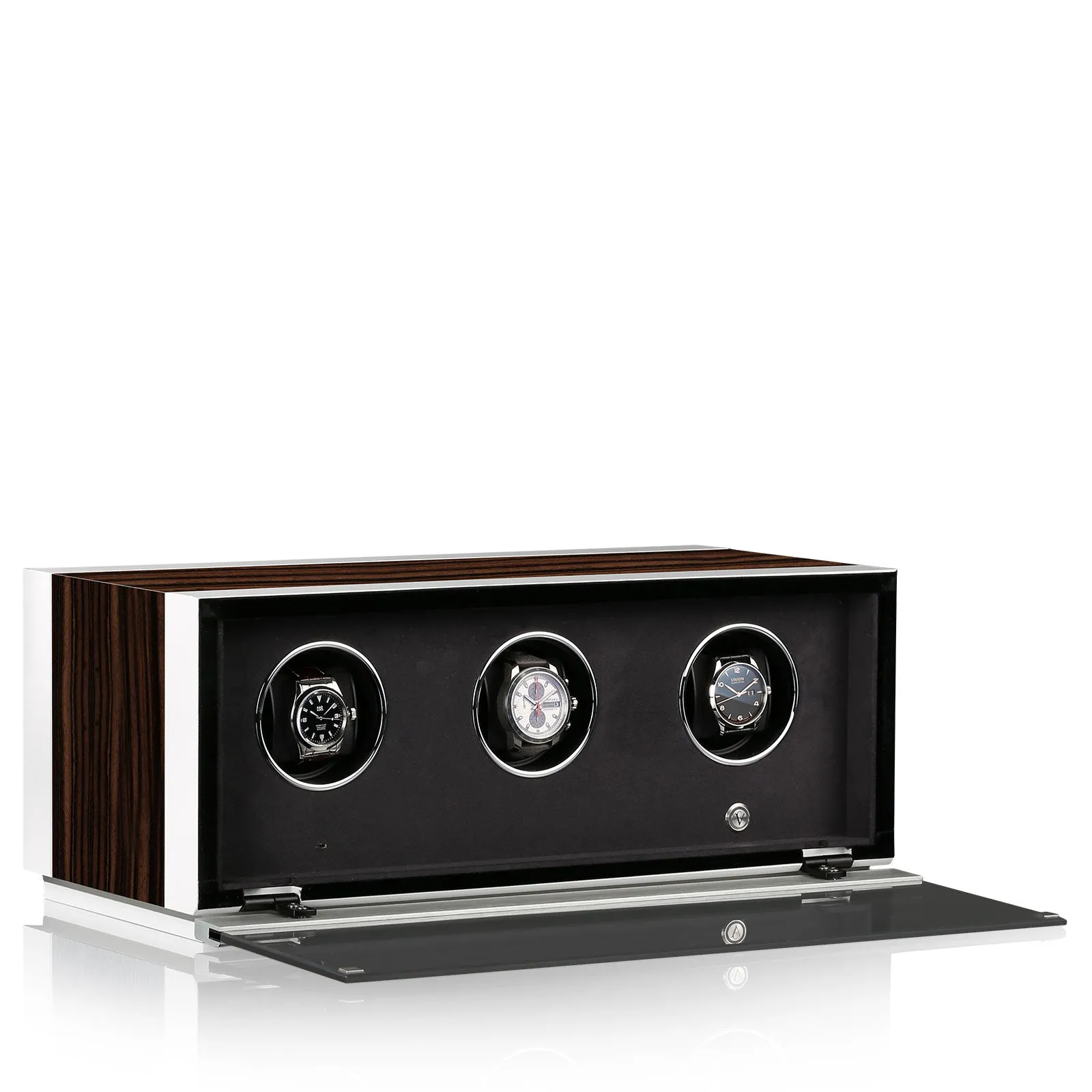 CHRN Watch Winder Ambiance III Ebony Silk White Silk