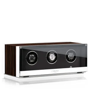 CHRN Watch Winder Ambiance III Ebony Silk White Silk