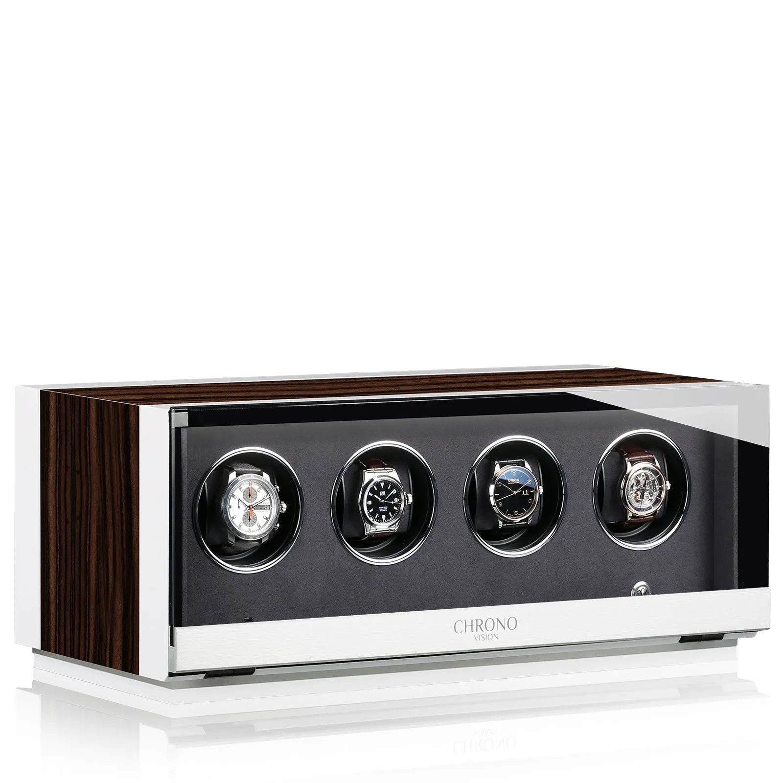CHRN Watch Winder Ambiance IV Ebony Silk White Silk
