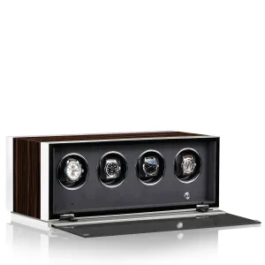 CHRN Watch Winder Ambiance IV Ebony Silk White Silk