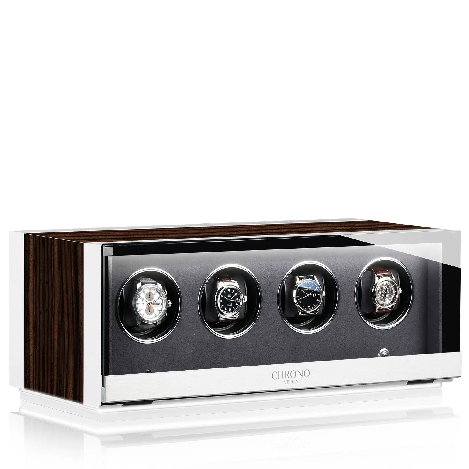 CHRN Watch Winder Ambiance IV Ebony Silk White Silk