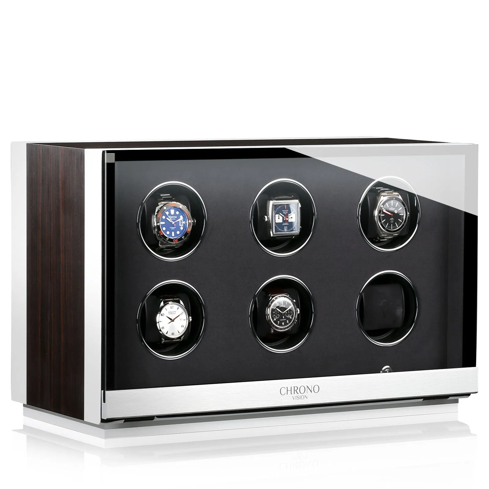 CHRN Watch Winder Ambiance VI Ebony Silk White Silk