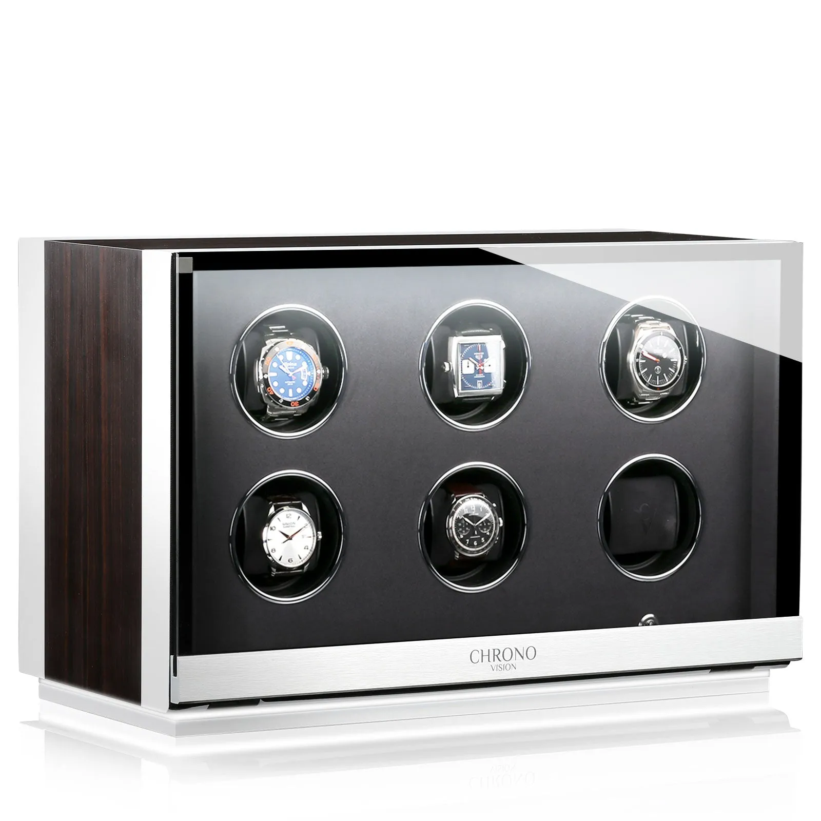 CHRN Watch Winder Ambiance VI Ebony Silk White Silk