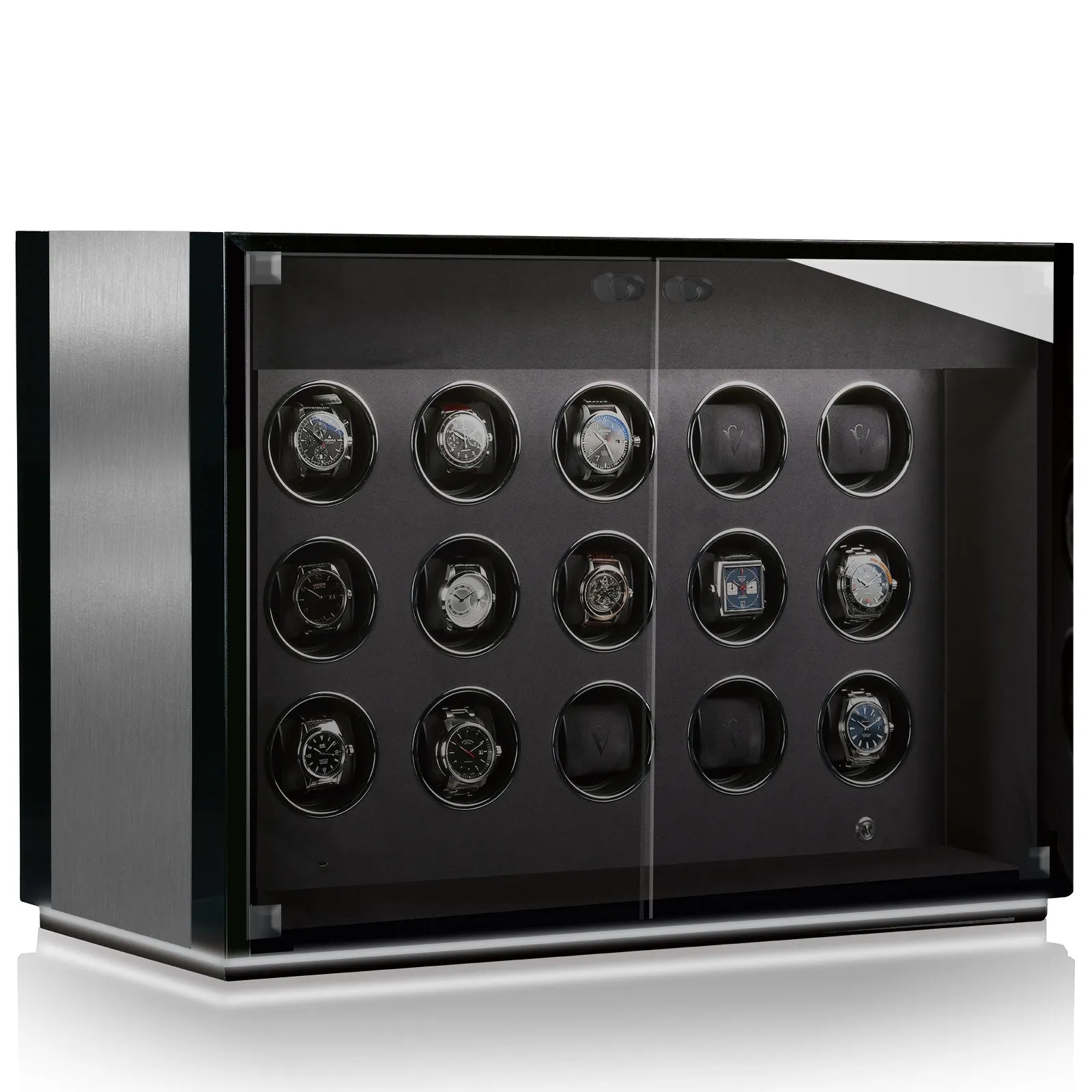 CHRN Watch Winder Ambiance XV Alu Black Silk