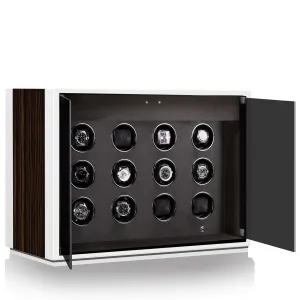 Chronovision Watch Winder Ambiance XII Ebony Silk White Silk