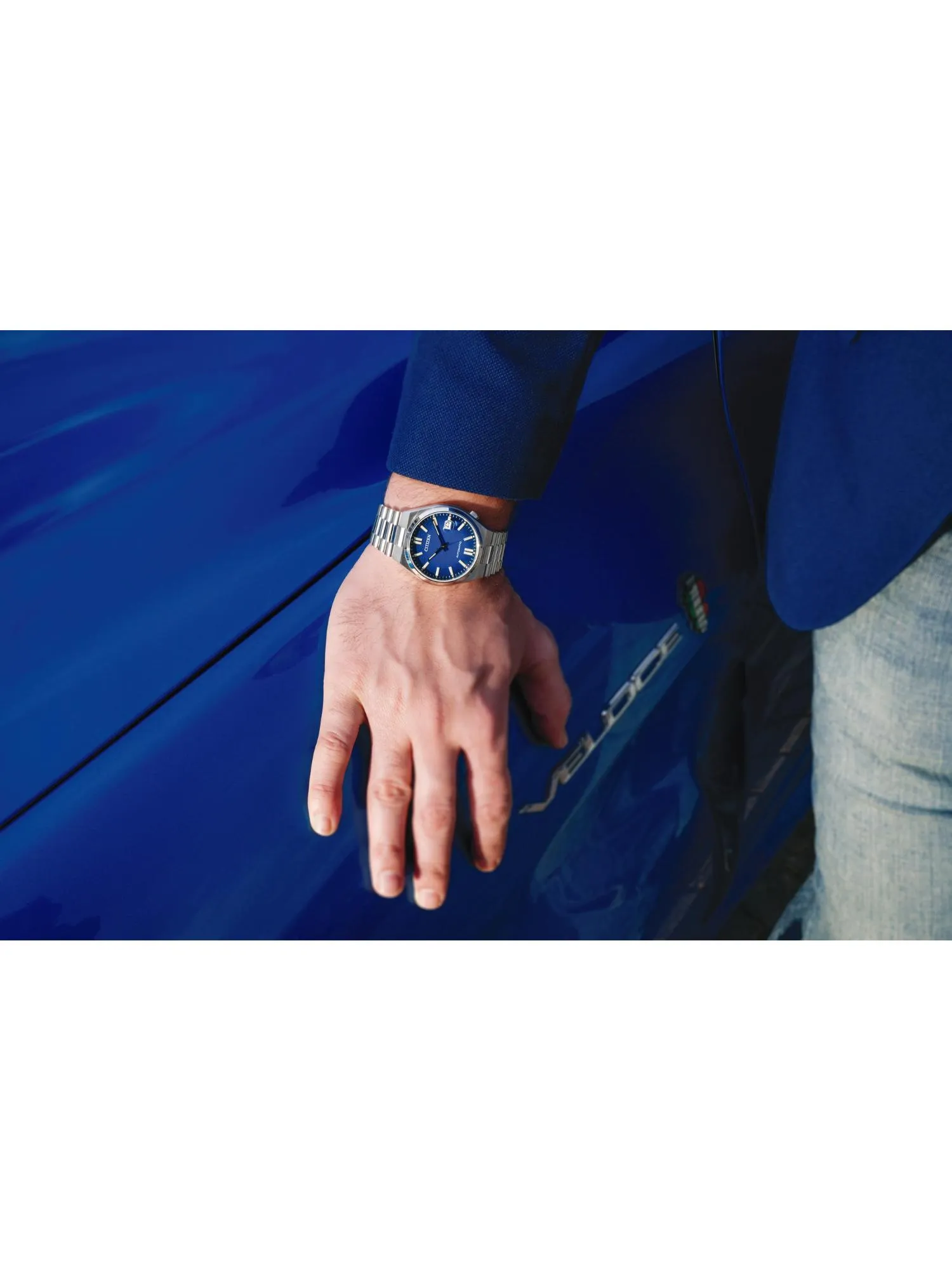 Citizen Men 40 mm Size Blue Dial Automatic Tsuyosa Collection Watch- NJ0151-88L