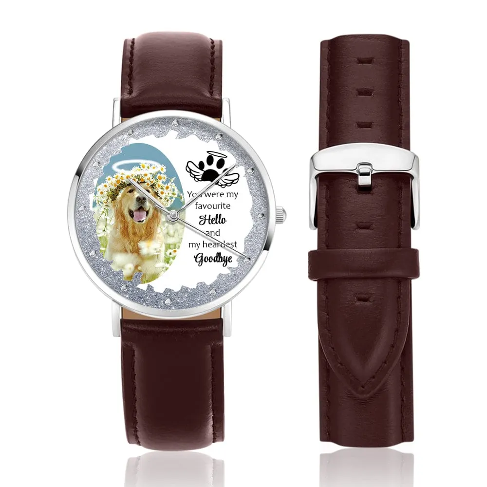 Custom Photo Watch Personalized Pet in Heaven Watch Pet Loss Gifts