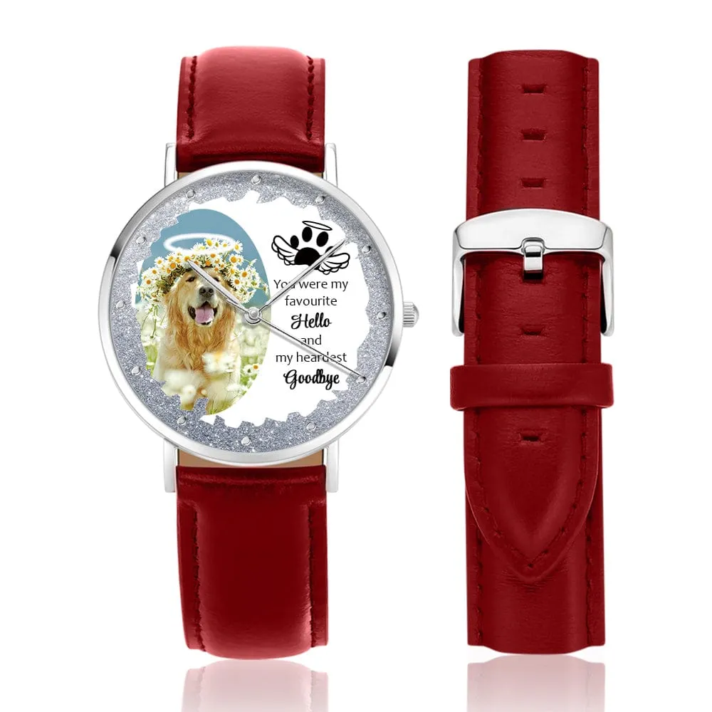Custom Photo Watch Personalized Pet in Heaven Watch Pet Loss Gifts