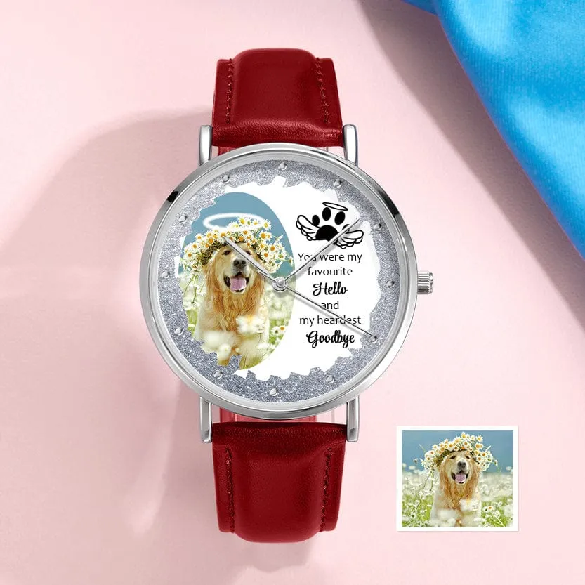Custom Photo Watch Personalized Pet in Heaven Watch Pet Loss Gifts