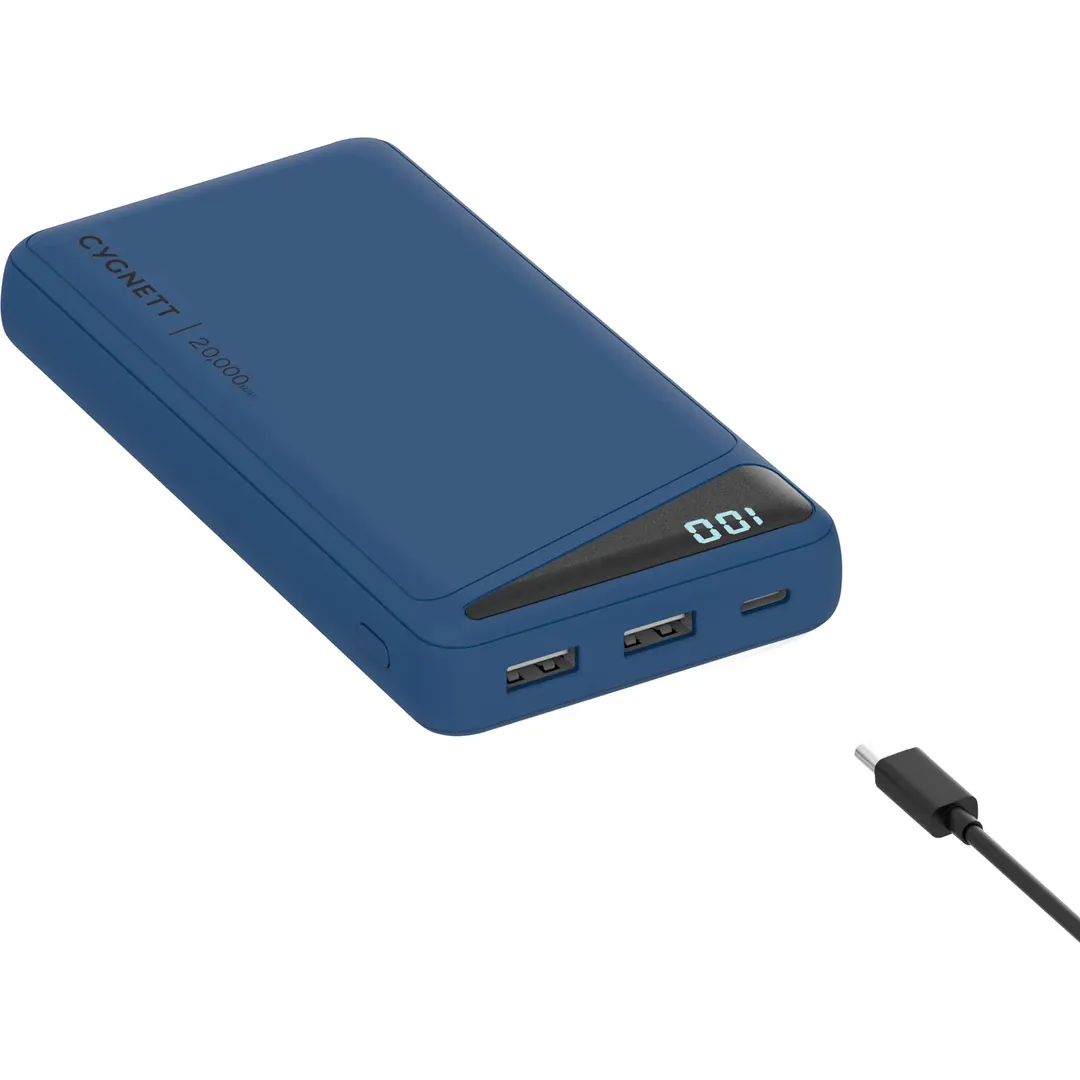 Cygnett ChargeUp Boost 2nd Gen 20K mAh Power Bank - Blue