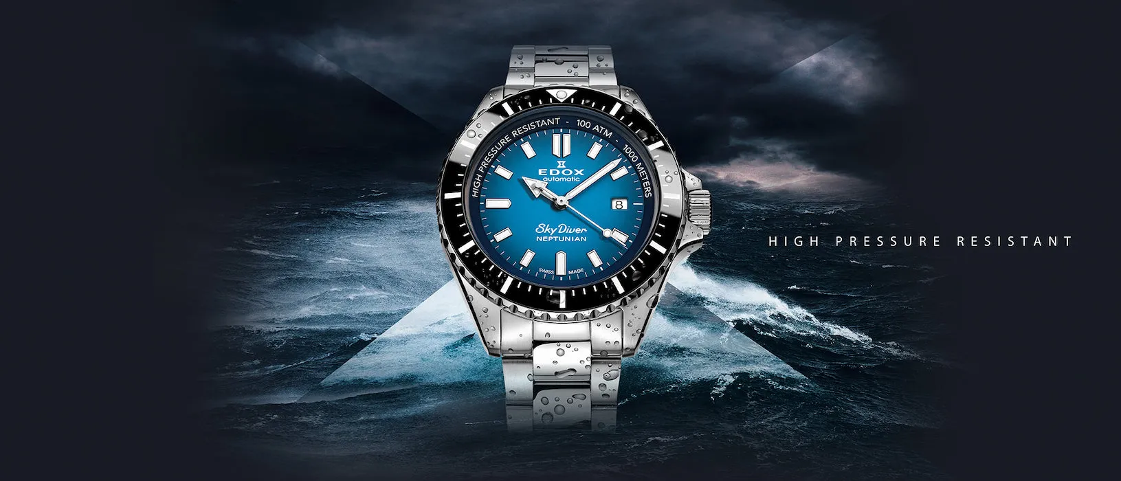 EDX Watch Skydiver Neptunian AutoMTic 3 Hands