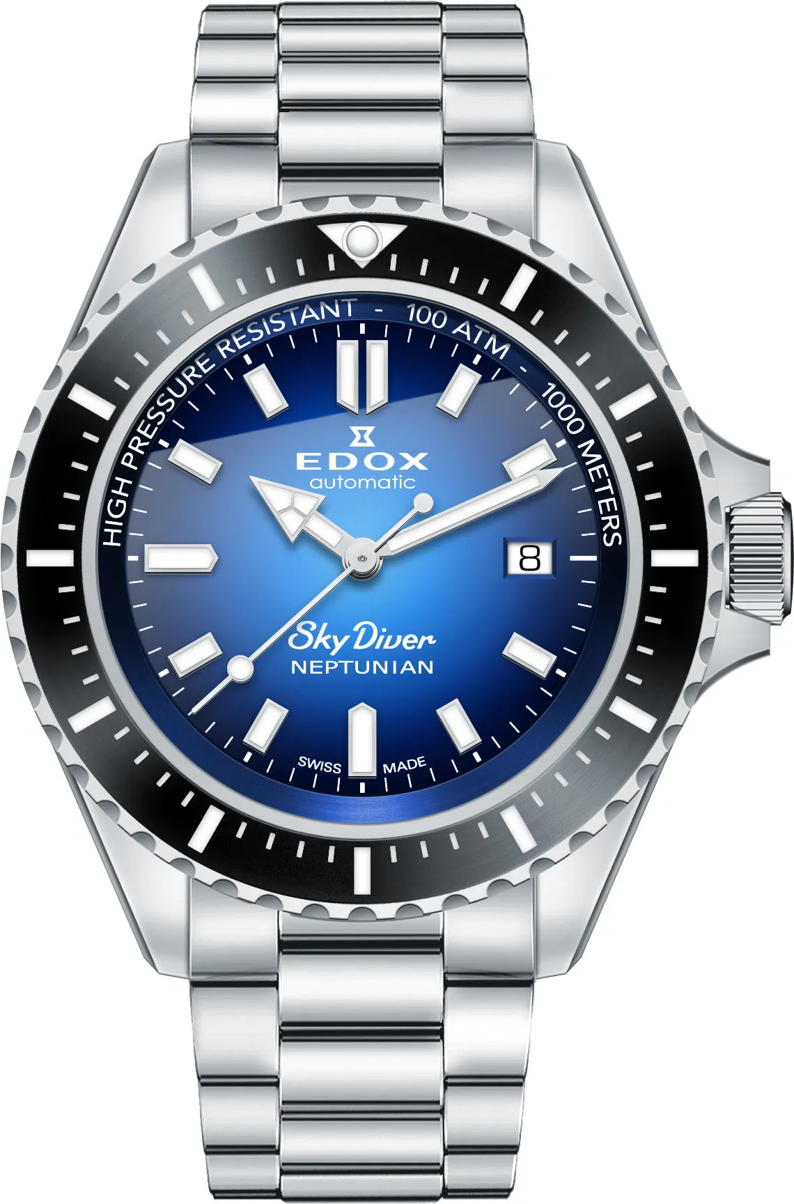 EDX Watch Skydiver Neptunian AutoMTic 3 Hands