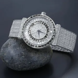 Elegant Rhodium-Plated FOXY Cubic Zirconia Watch | Model 5110347