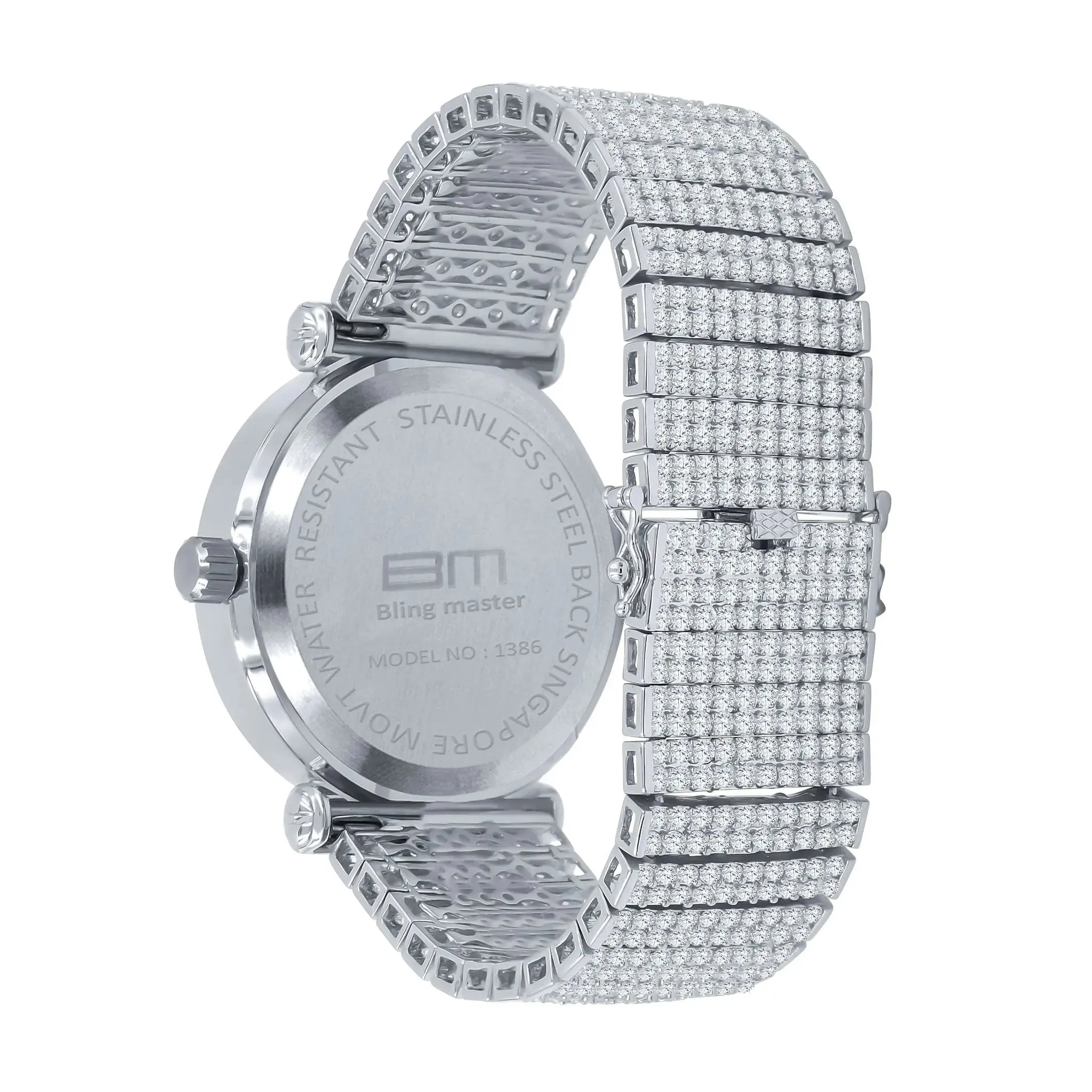 Elegant Rhodium-Plated FOXY Cubic Zirconia Watch | Model 5110347