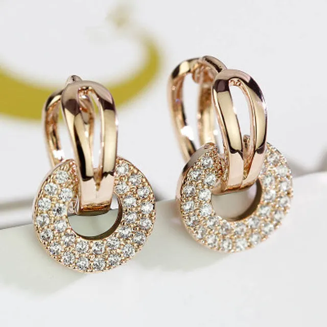 Fashion Silver Gold color Full Crystal Rhinestone Square Stud Earrings For Women Temperament Statement Jewelry Piercing Earring