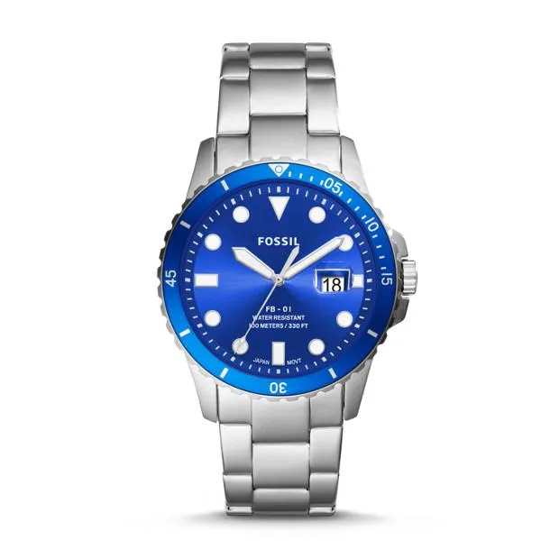 Fossil Fb-01 Silver-Tone Analogue Watch FS5669