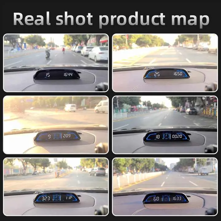 G3 GPS عداد السرعة الرقمي مع ساعة التعب . G3 GPS Digital Speedometer with Clock Fatigue Driving Alarm Voltage Car HUD Alert Heads Up Display